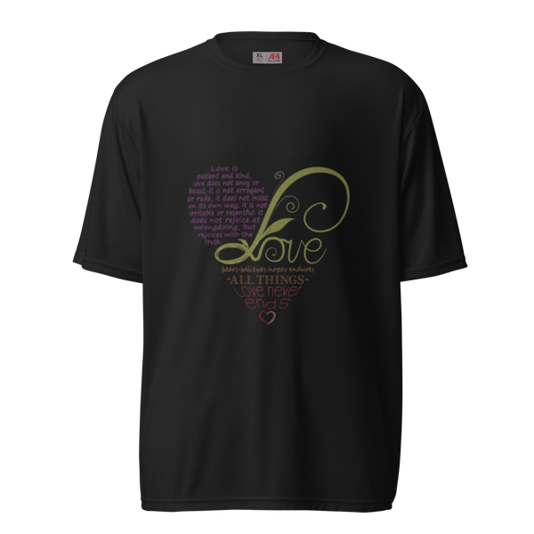 The Love Never Ends t-shirt Unisex Performance Crew Neck t-shirt Comfortable Stylish &Elegant